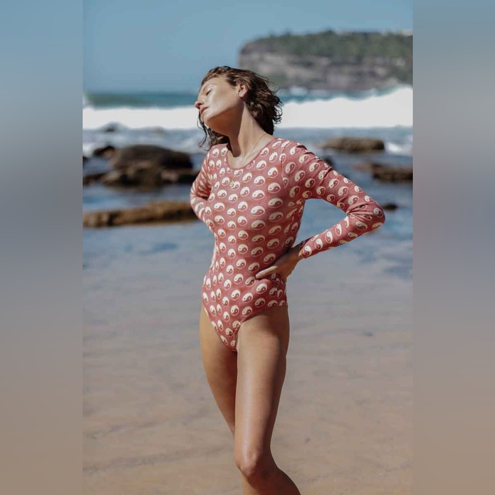 Maurie + Eve Gabrielle Bodysuit Etruscan Yin Yang Print Size 12